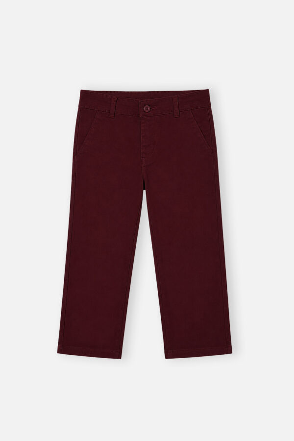 Boys Cotton Pant - Maroon