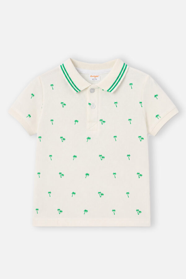 Mini Boys Polo - White