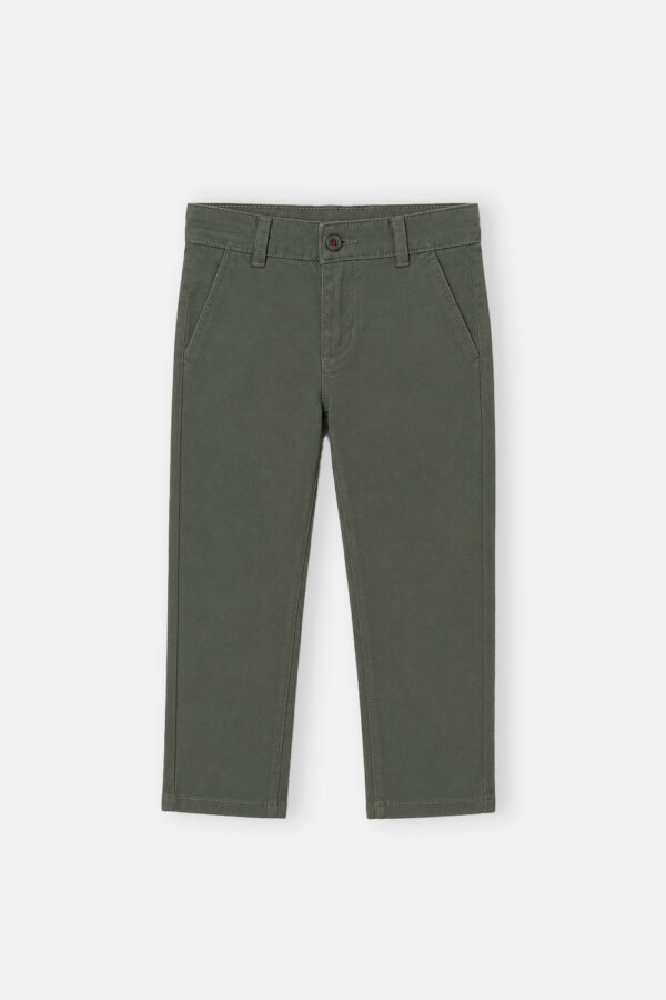 Mini Boys Cotton Pant - Olive