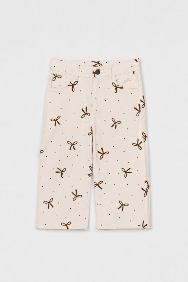 Girls Denim Pant - Beige