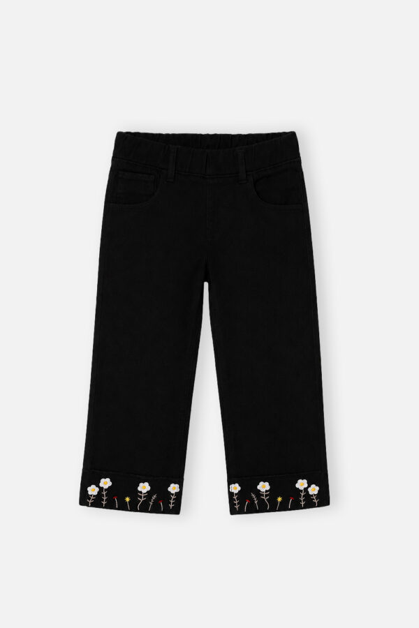 Girls Denim Pant - Black