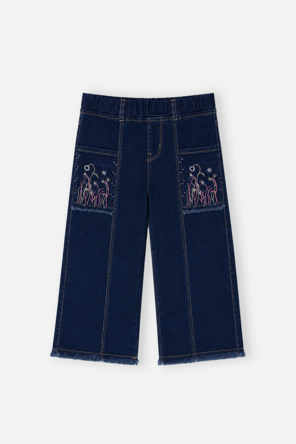 Girls Denim Pant - Dark Blue