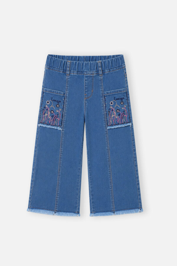 Girls Denim Pant - Light Blue