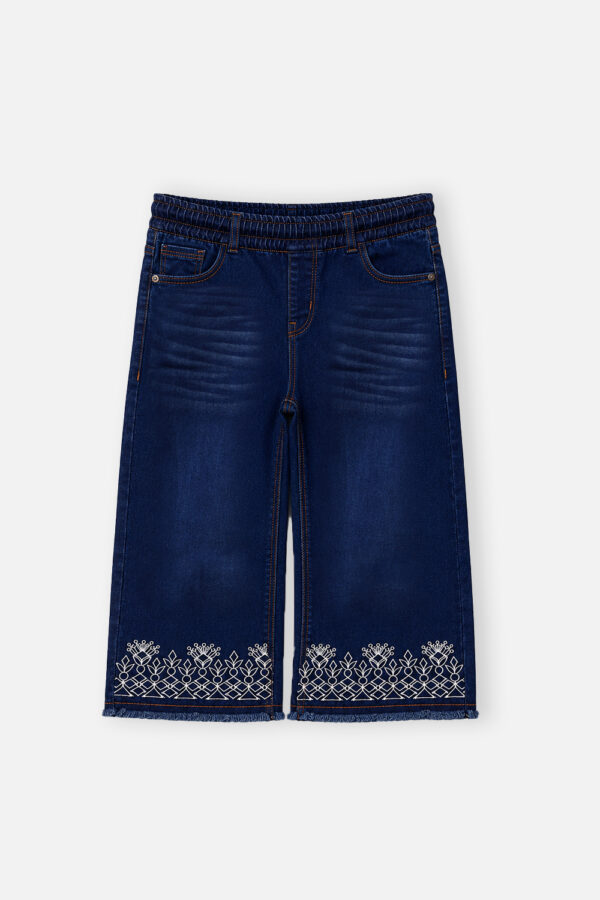 Girls Denim Pant - Dark Blue